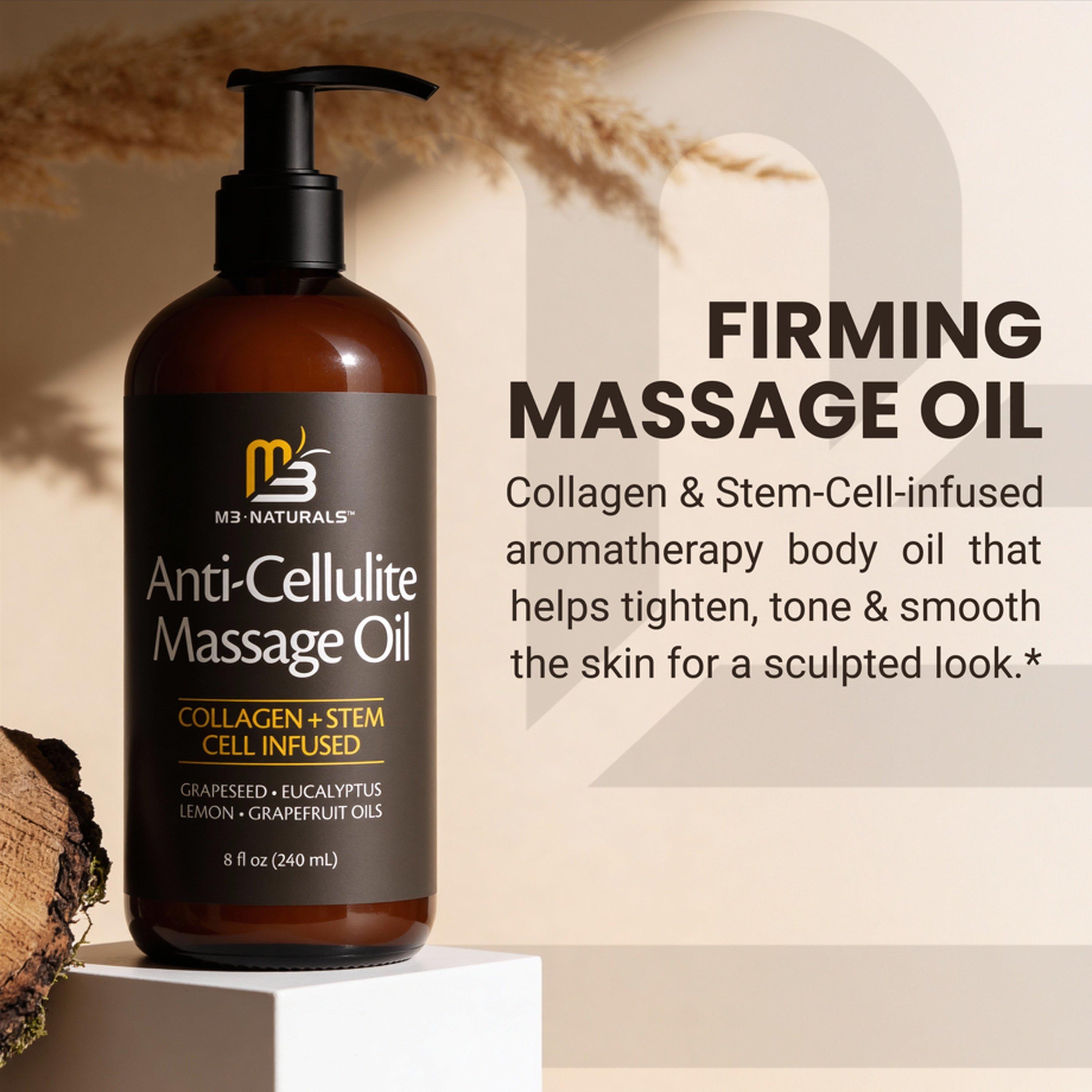 M3 Anti-Cellulite Massage Oil + Lymphatic Roller Set — фото 5