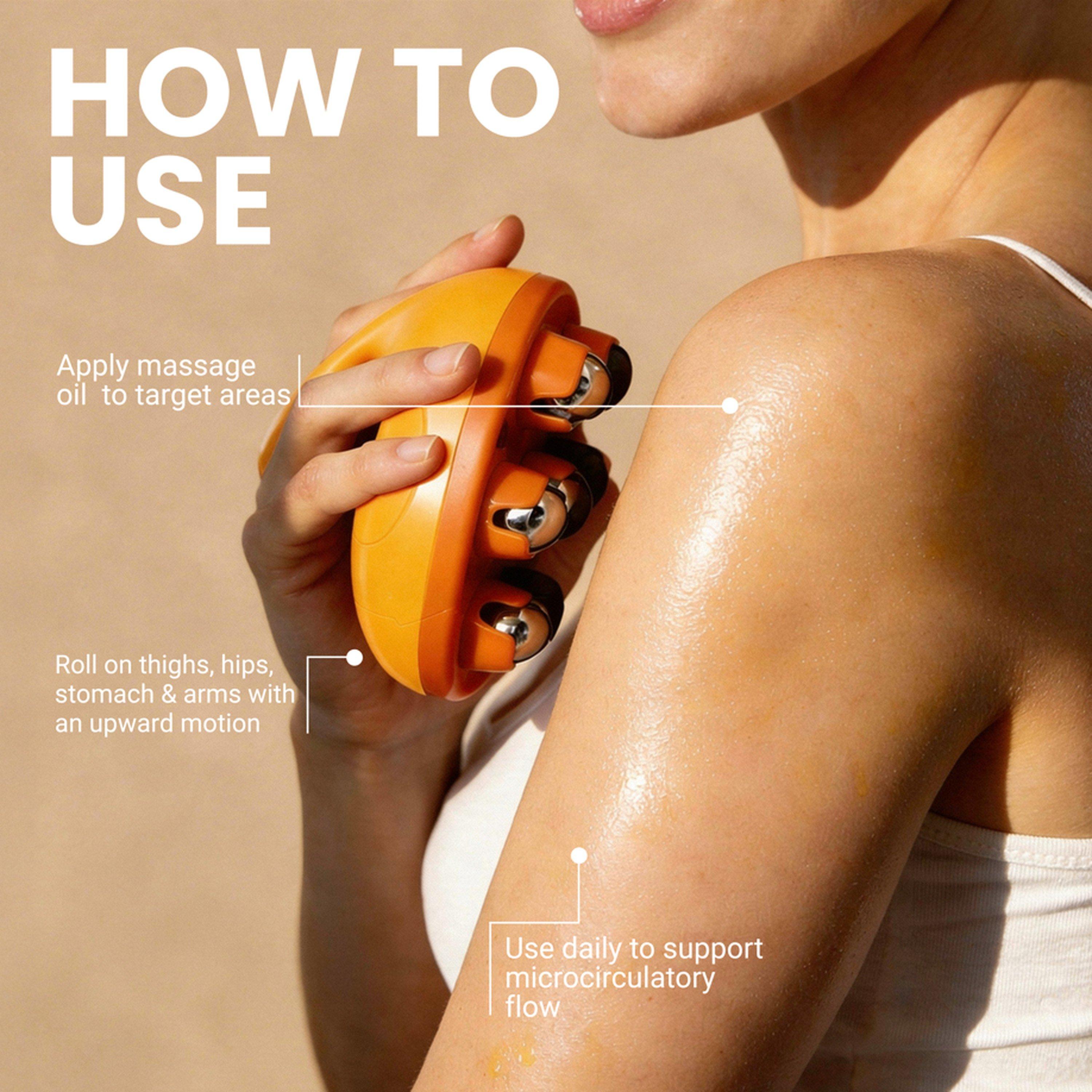 M3 Anti-Cellulite Massage Oil + Lymphatic Roller Set — фото 6