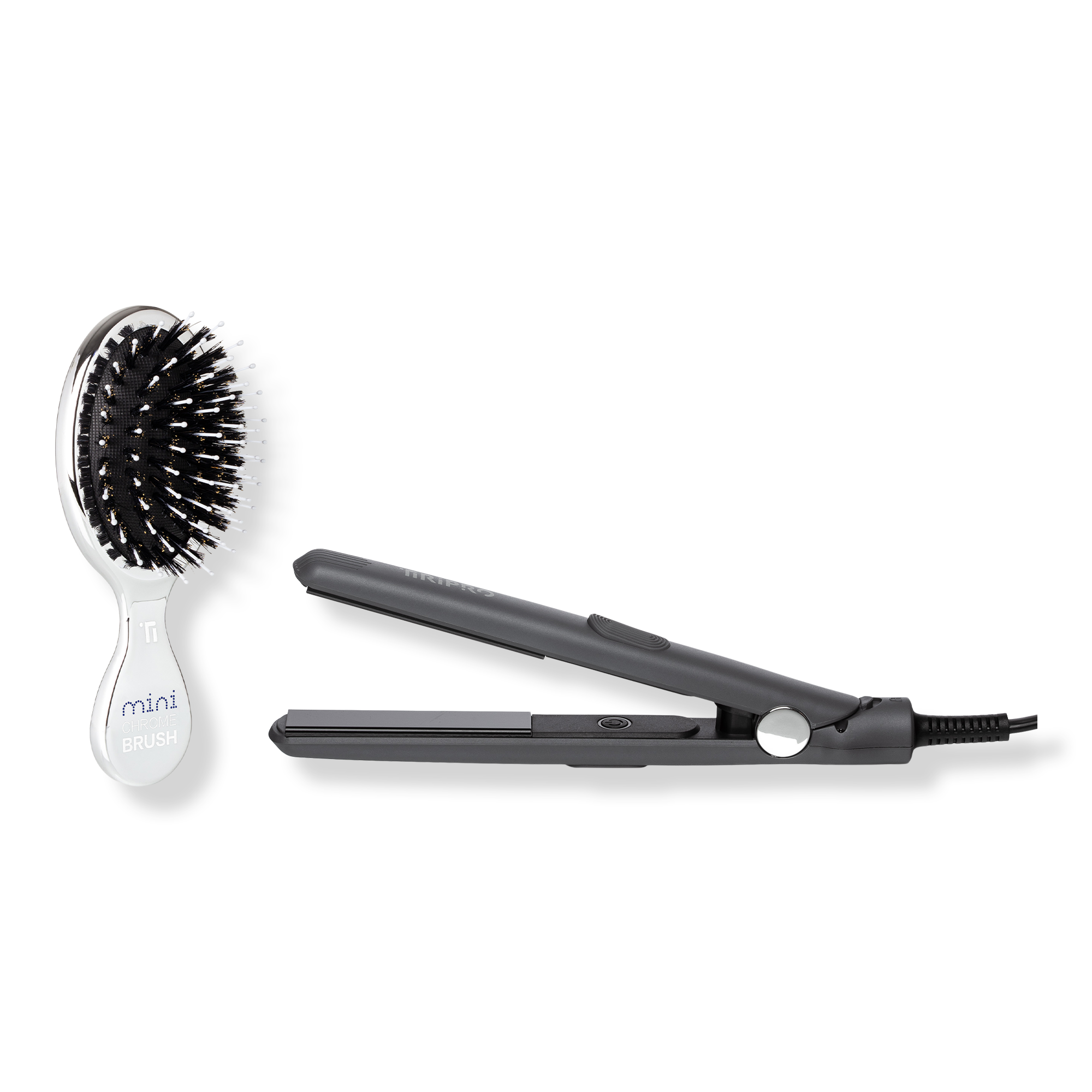 Tiri Pro To-Go Flat Iron & Mini Chrome Brush Set #1