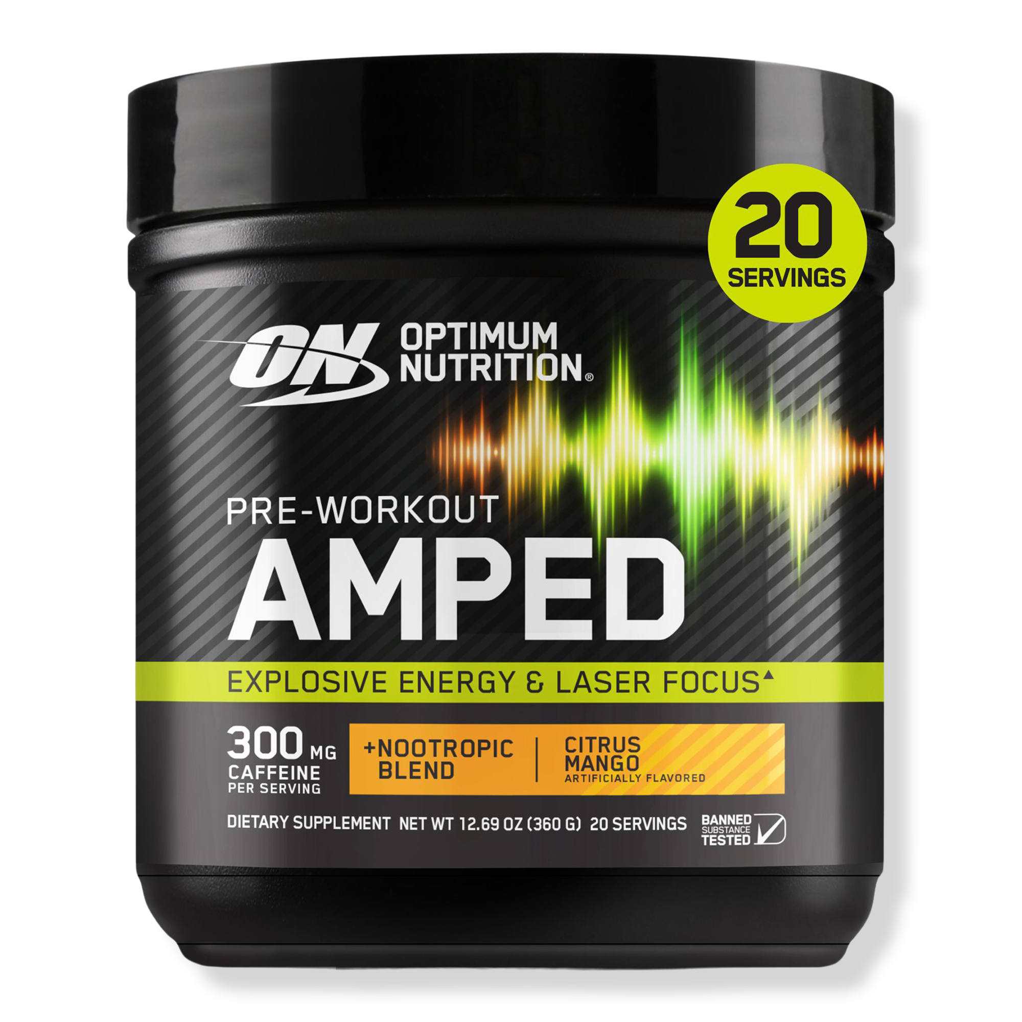 Optimum Nutrition - Citrus Mango Pre-Workout Amped | Ulta Beauty