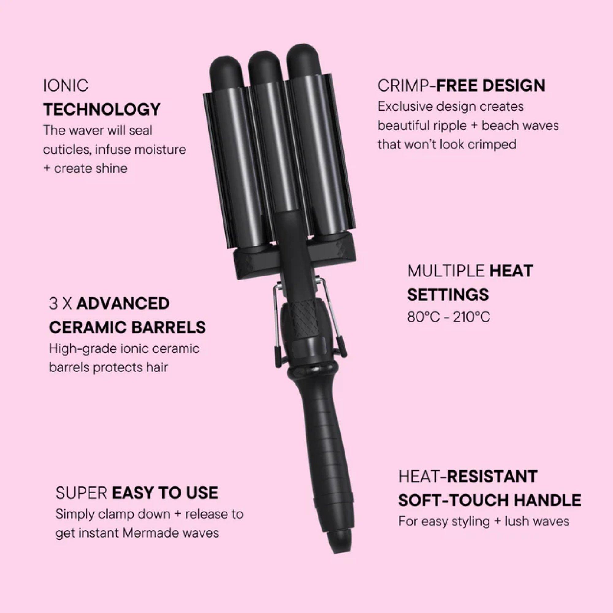 Mermade Hair Mini Pro Hair Waver, цвет: Чёрный — фото 5
