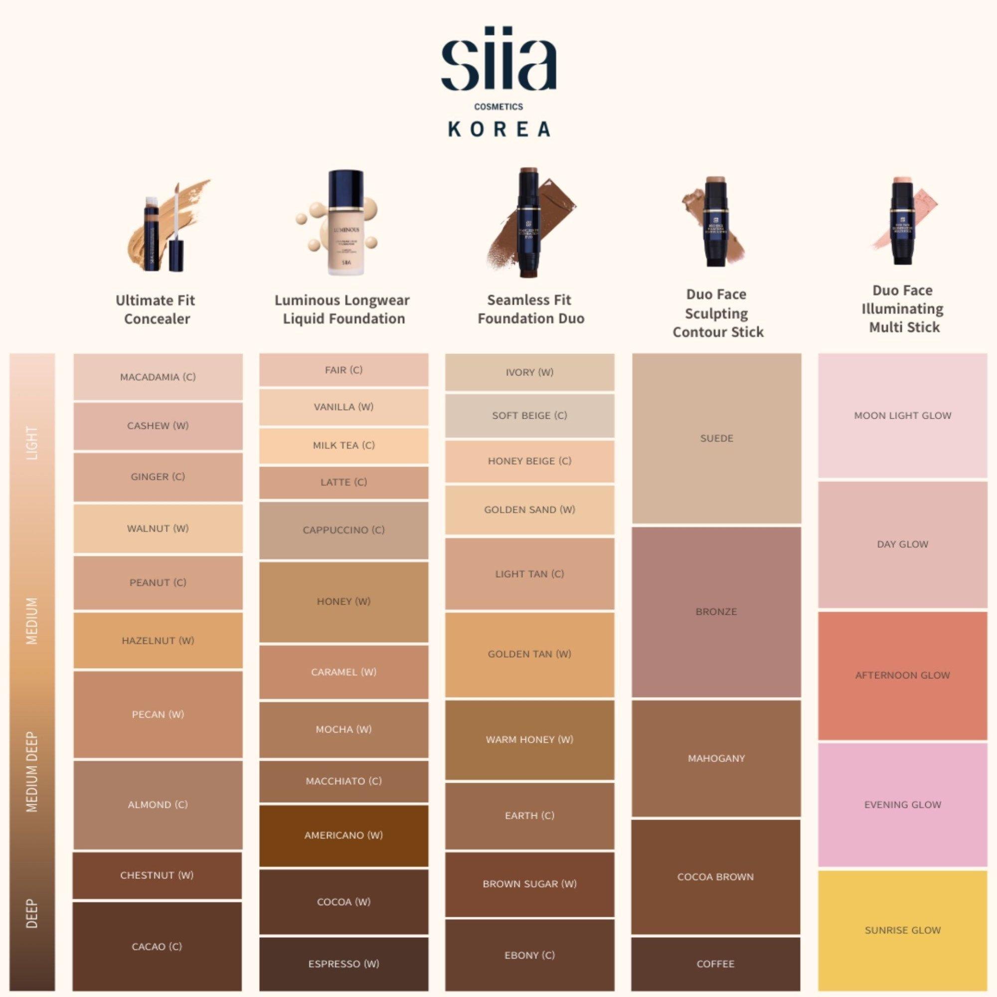 Стойкая жидкая тональная основа с сиянием Siia Cosmetics Luminous Longwear, цвет: Americano — фото 7