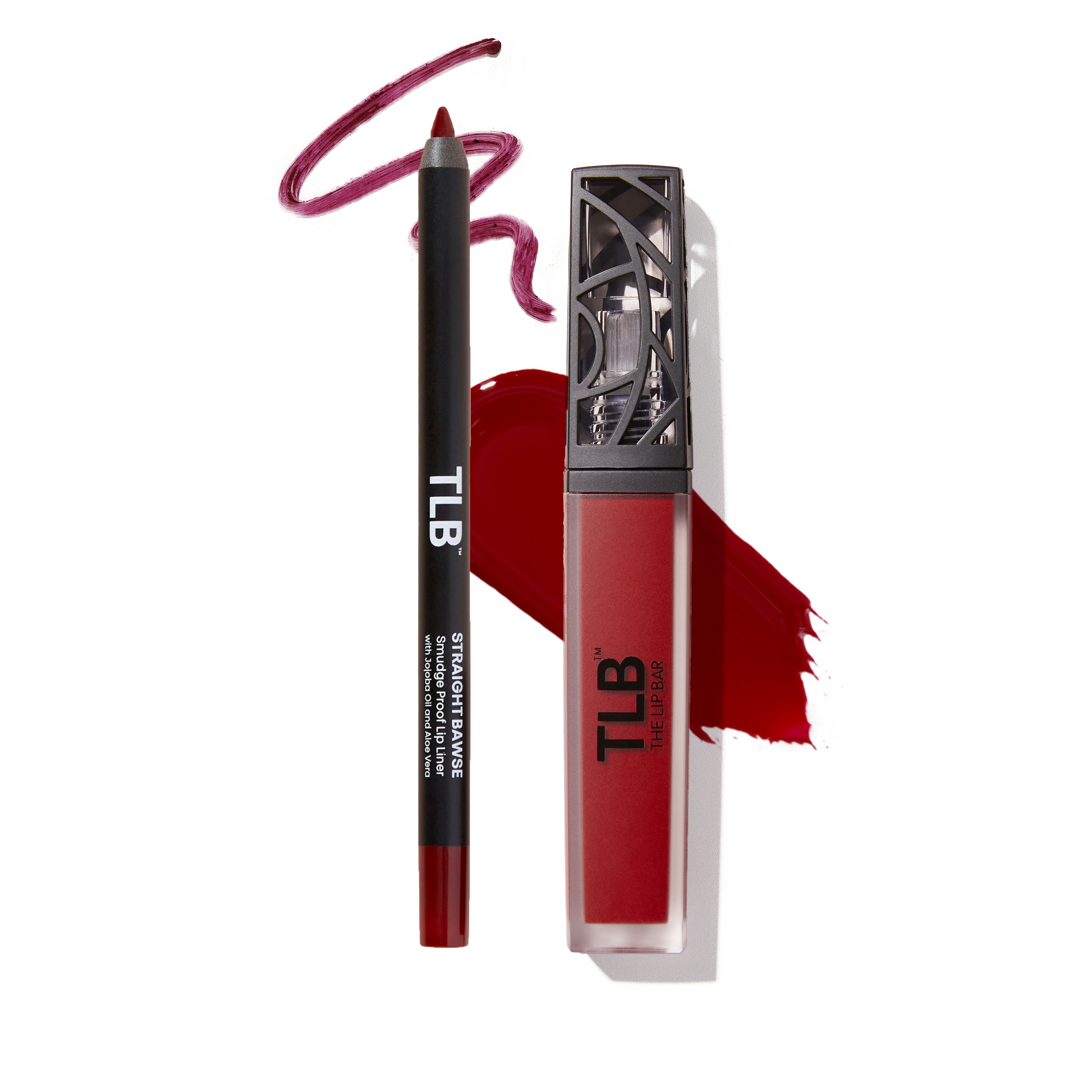 Набор The Lip Bar Nonstop: жидкая матовая помада и карандаш для губ Straight Line, цвет: Bawse Lady Liquid Matte, Straight Bawse Lip Liner — фото 3