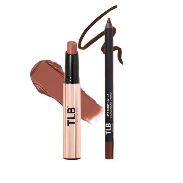 The Lip Bar Long Haul Longwear Matte Lipstick & Straight Line Lip Liner Set #3