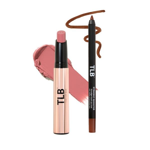 The Lip Bar Long Haul Longwear Matte Lipstick & Straight Line Lip Liner Set #3