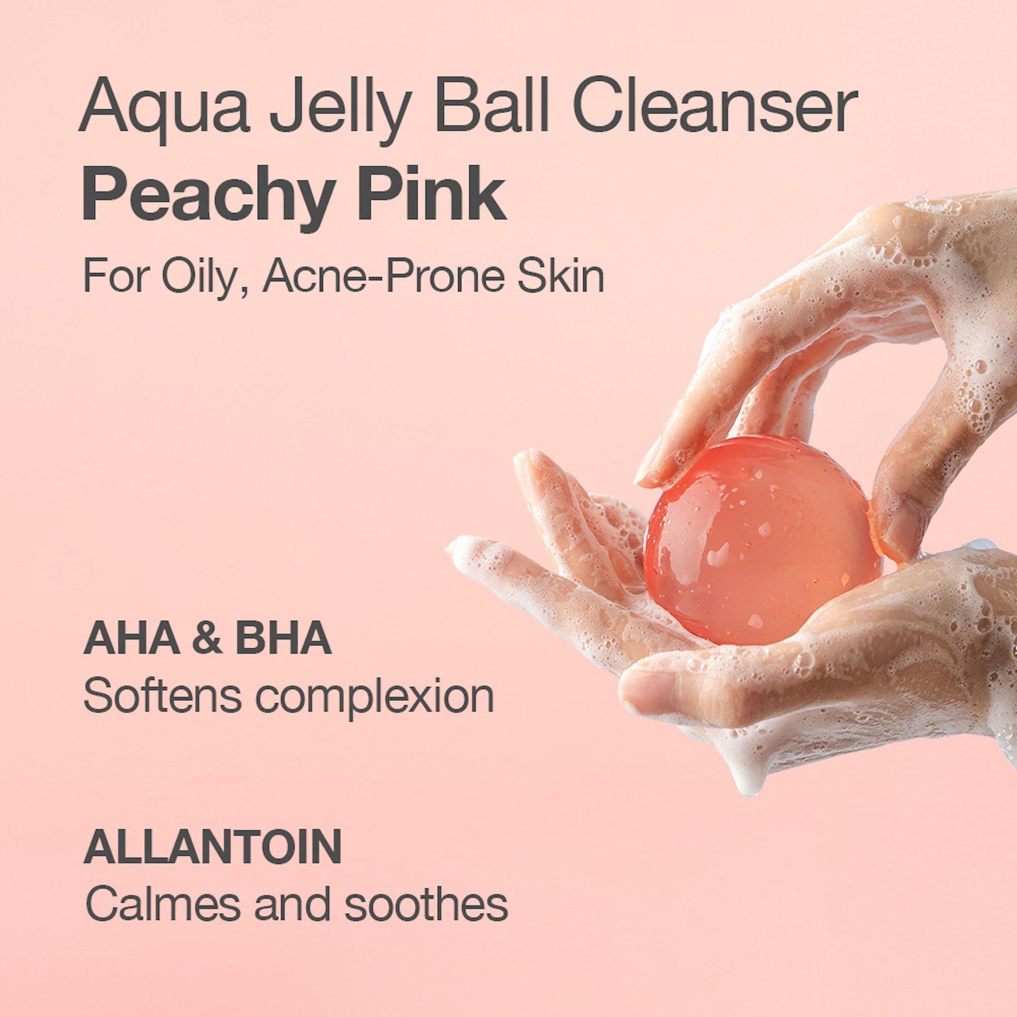 Очищающее желе-шарики be bare Aqua Jelly Ball, Peachy Pink — фото 3