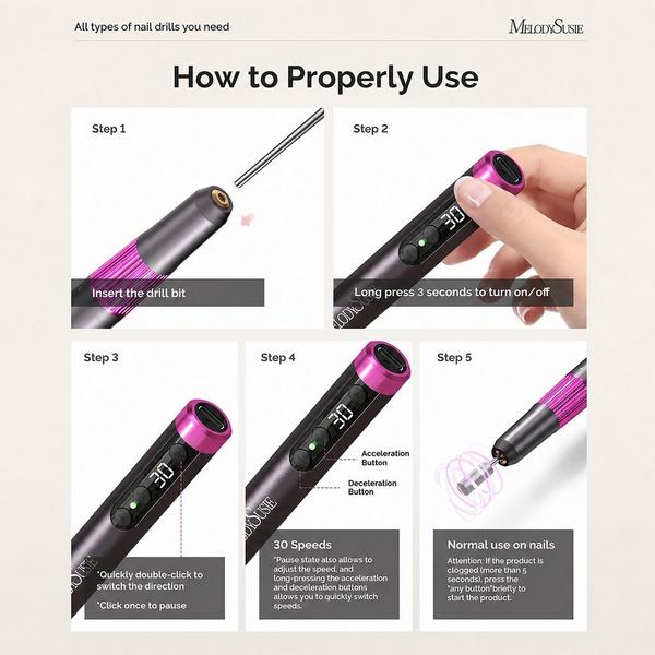 MelodySusie PM180G Nail Drill #6