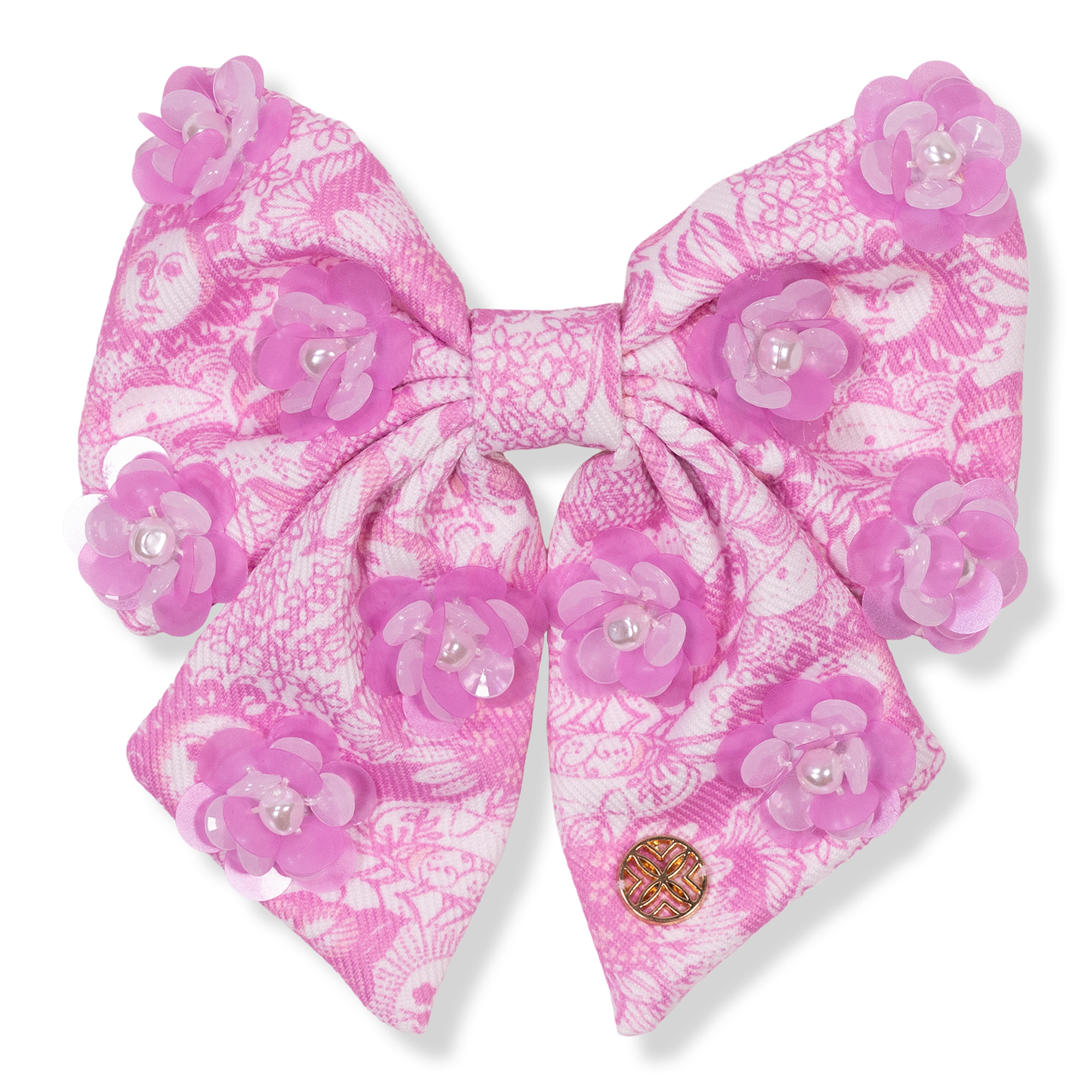 Lilly Pulitzer Small Embellished Bow Barrette #1
