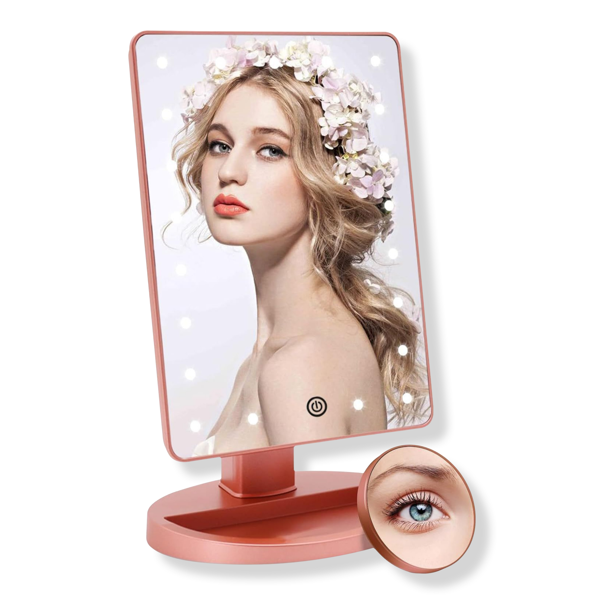 FASCINATE Lighted Mirror and Makeup Sponges #1