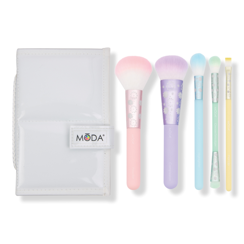 MODA Posh Pastel Complete Face Flip Makeup Brush Kit