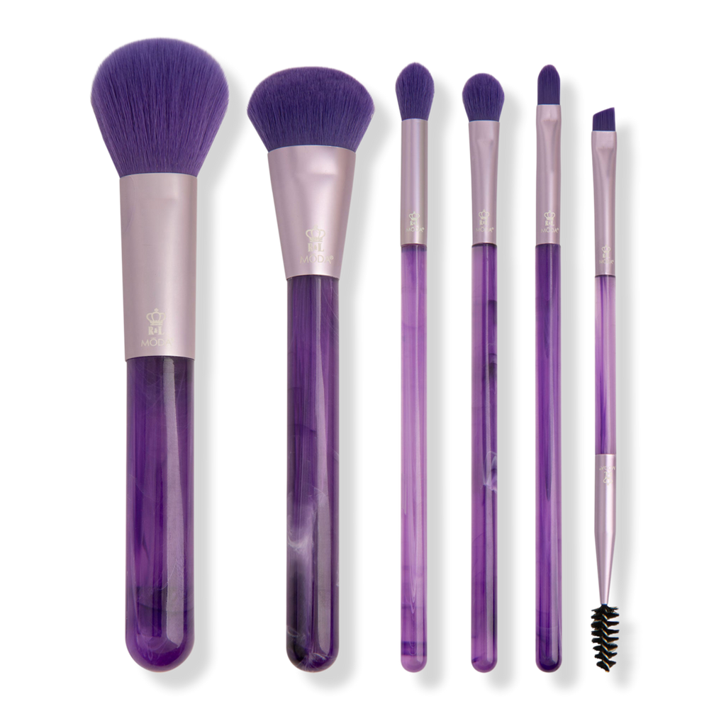 MODA Smokeshow Face Makeup Brush Kit - Purple