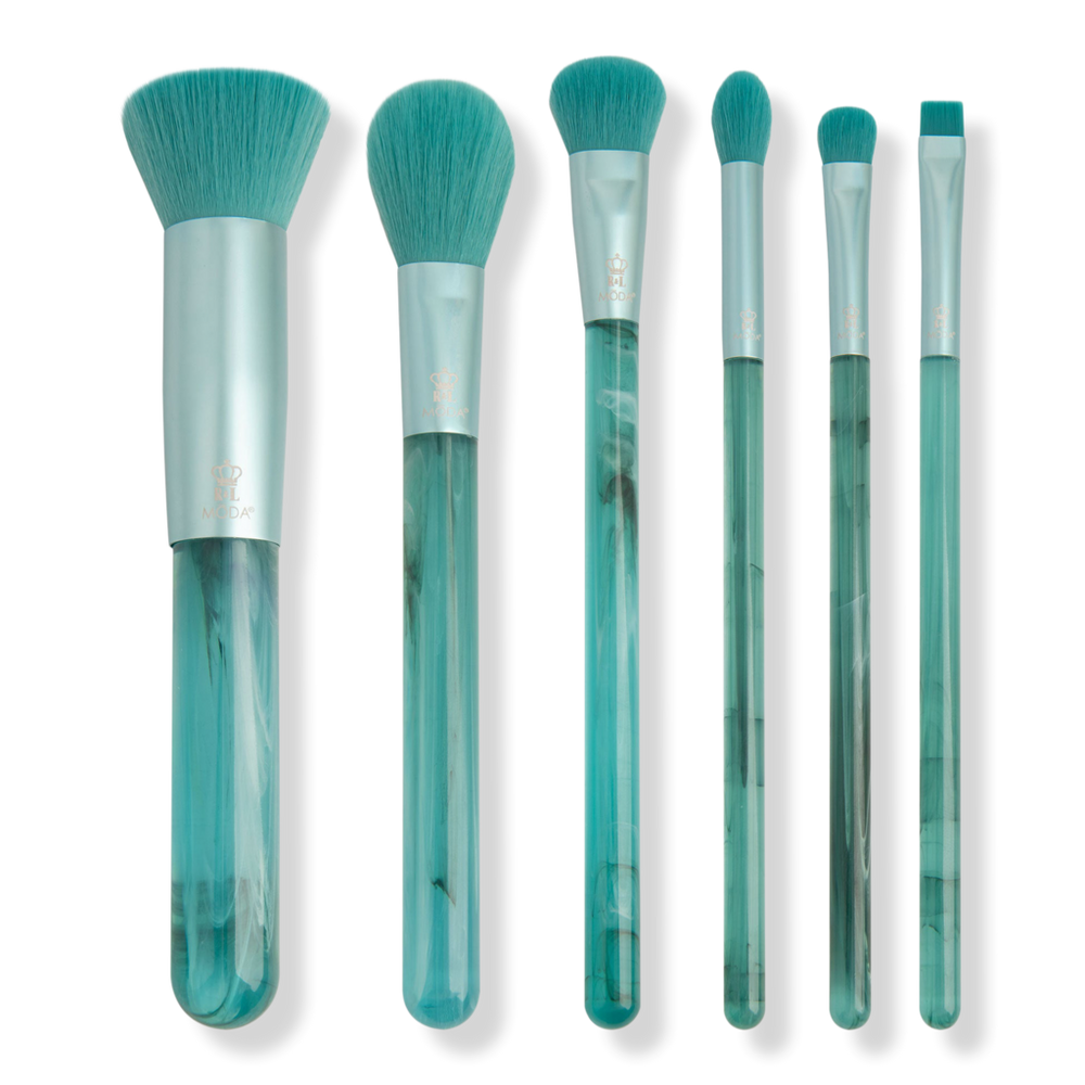 MODA Smokeshow Face Makeup Brush Kit - Turquoise
