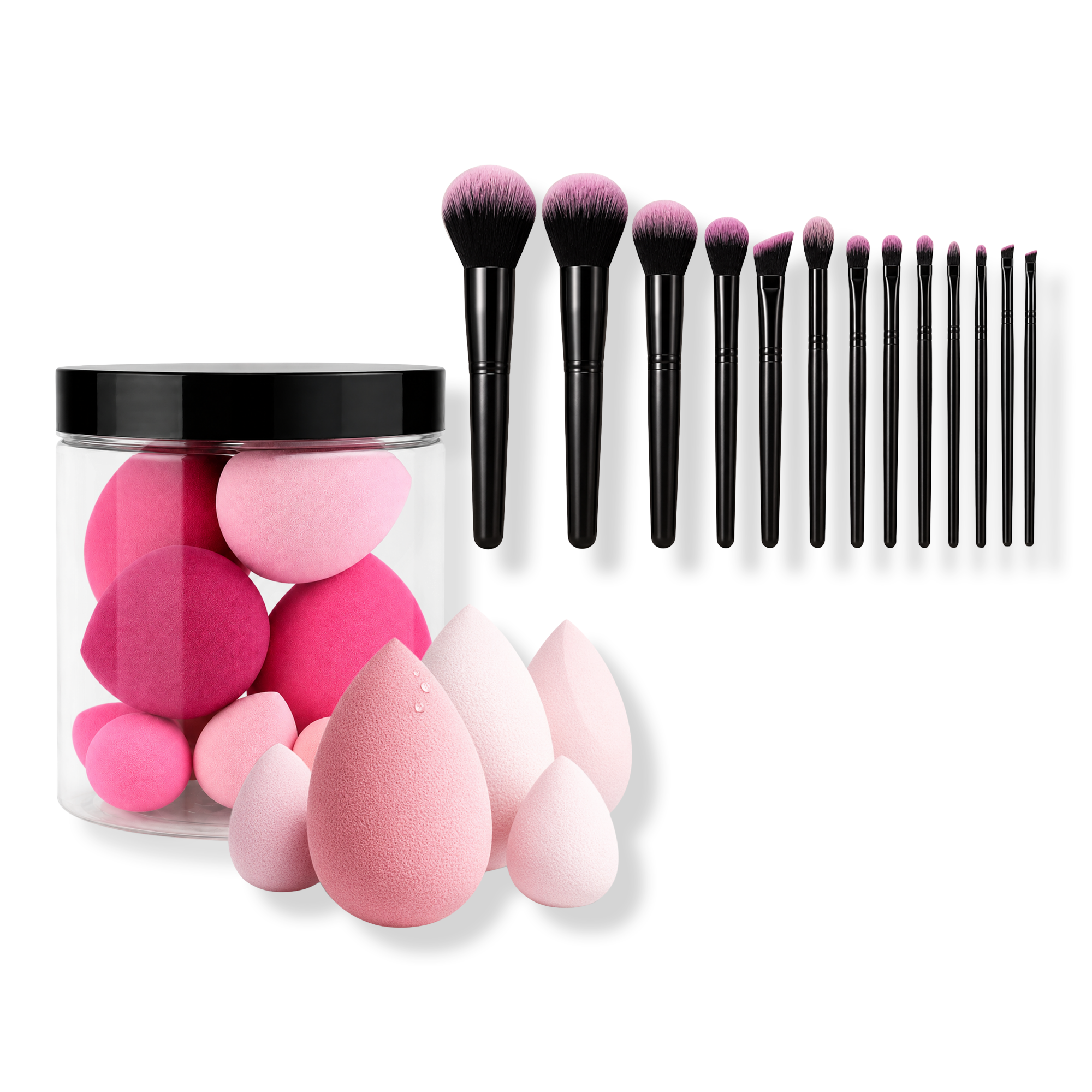 CosmoGlo 13-Piece Professional Makeup Brush Sponge Set #1