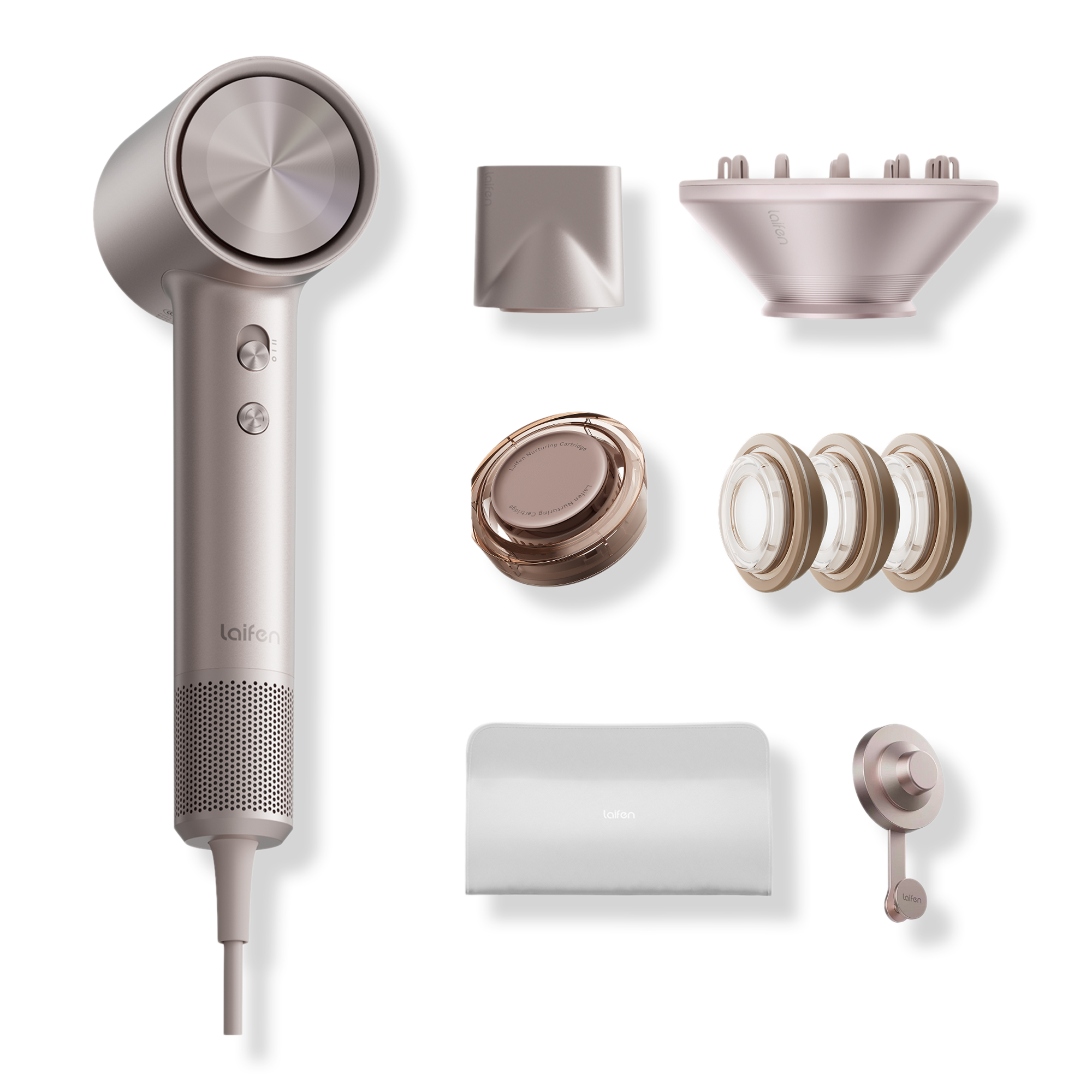 Laifen Swift 4 Hair Dryer + Bag + 3 Nozzles and Pods + Mount #1