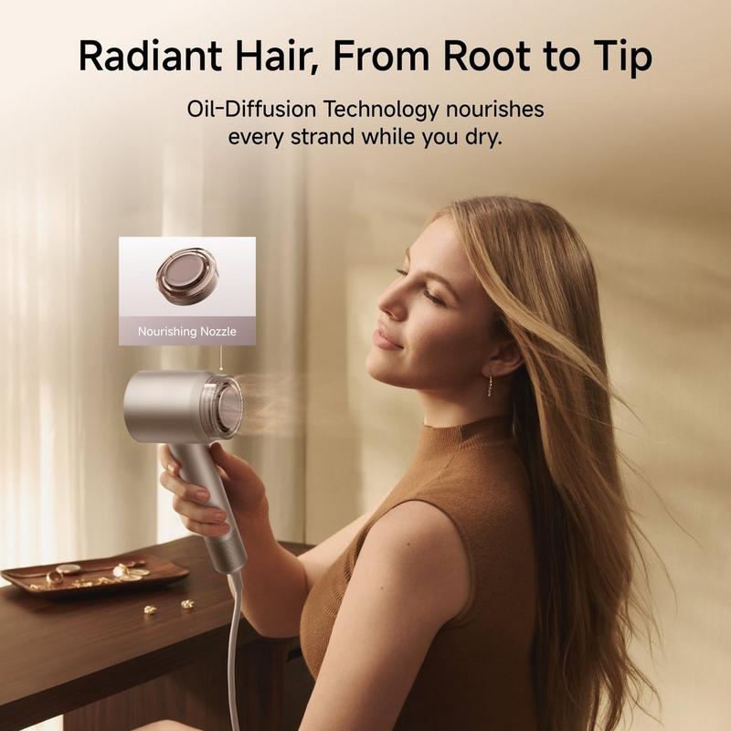 Laifen - Polished Platinum Swift 4 Hair Dryer + Bag + 3 Nozzles