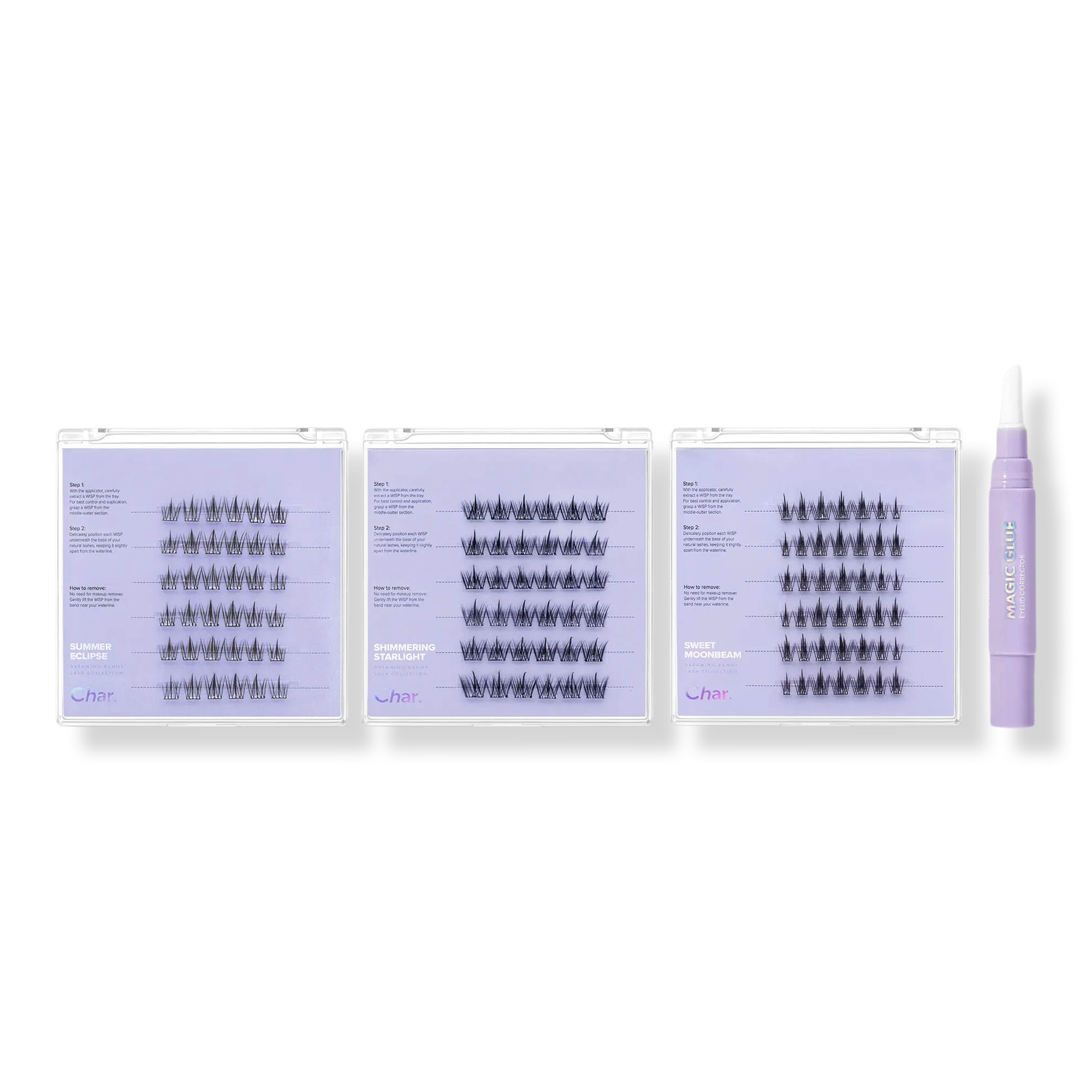 Char Cosmetics Pre-Glued Reusable Lashes Dreaming Bunny Collection #1
