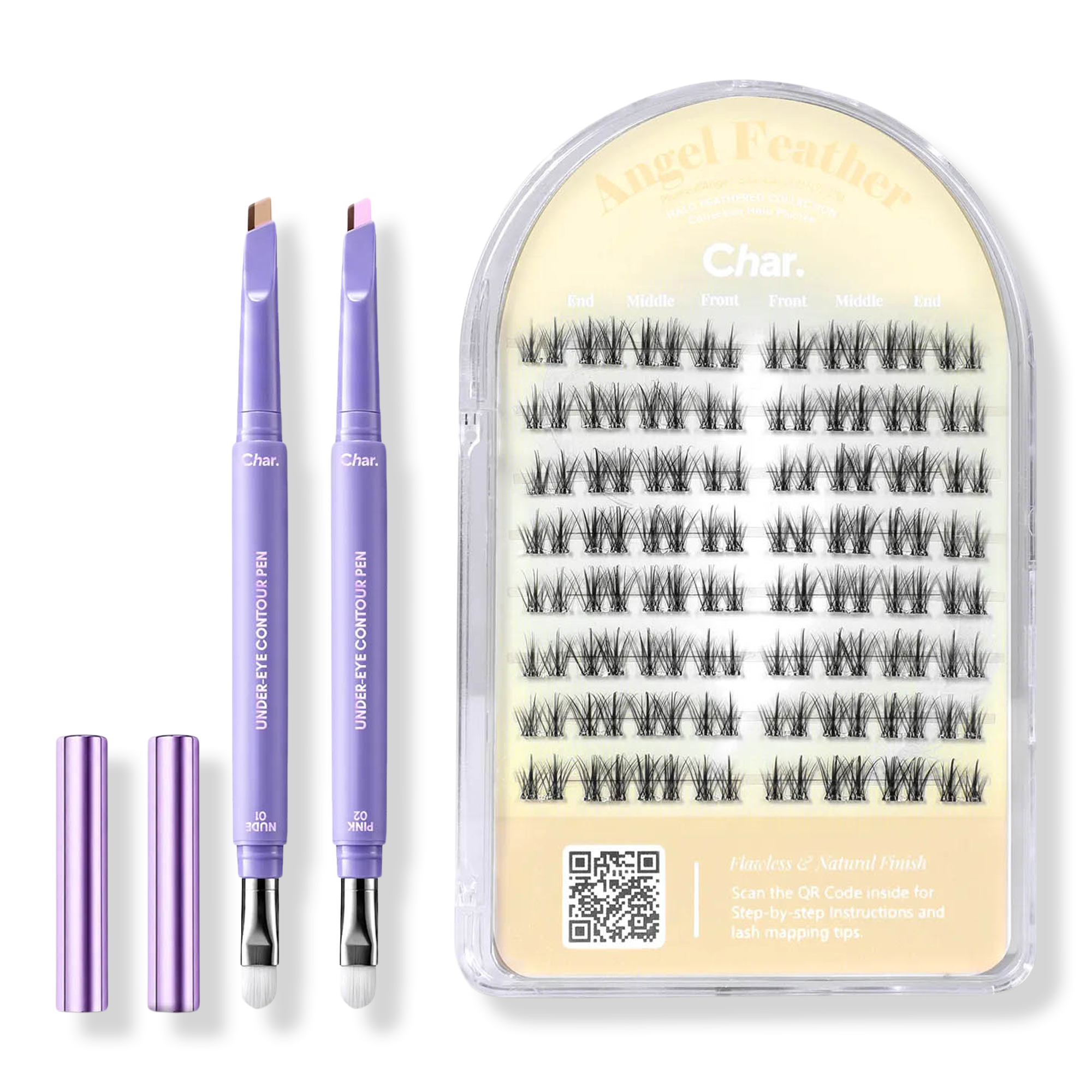 Char Cosmetics Duo Weightless Set – Under Eye Contour Pen + Angel Feather Lash