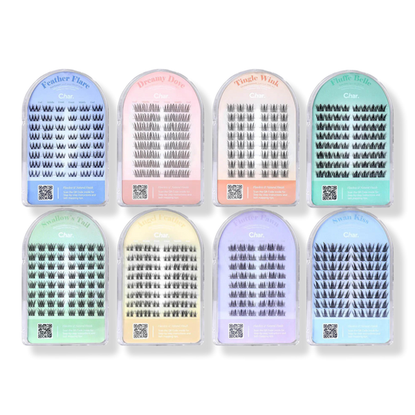 Char Cosmetics Pre-Glued Lashes Halo Feathered Collection #1