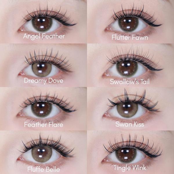 Char Cosmetics Pre-Glued Lashes Halo Feathered Collection #3
