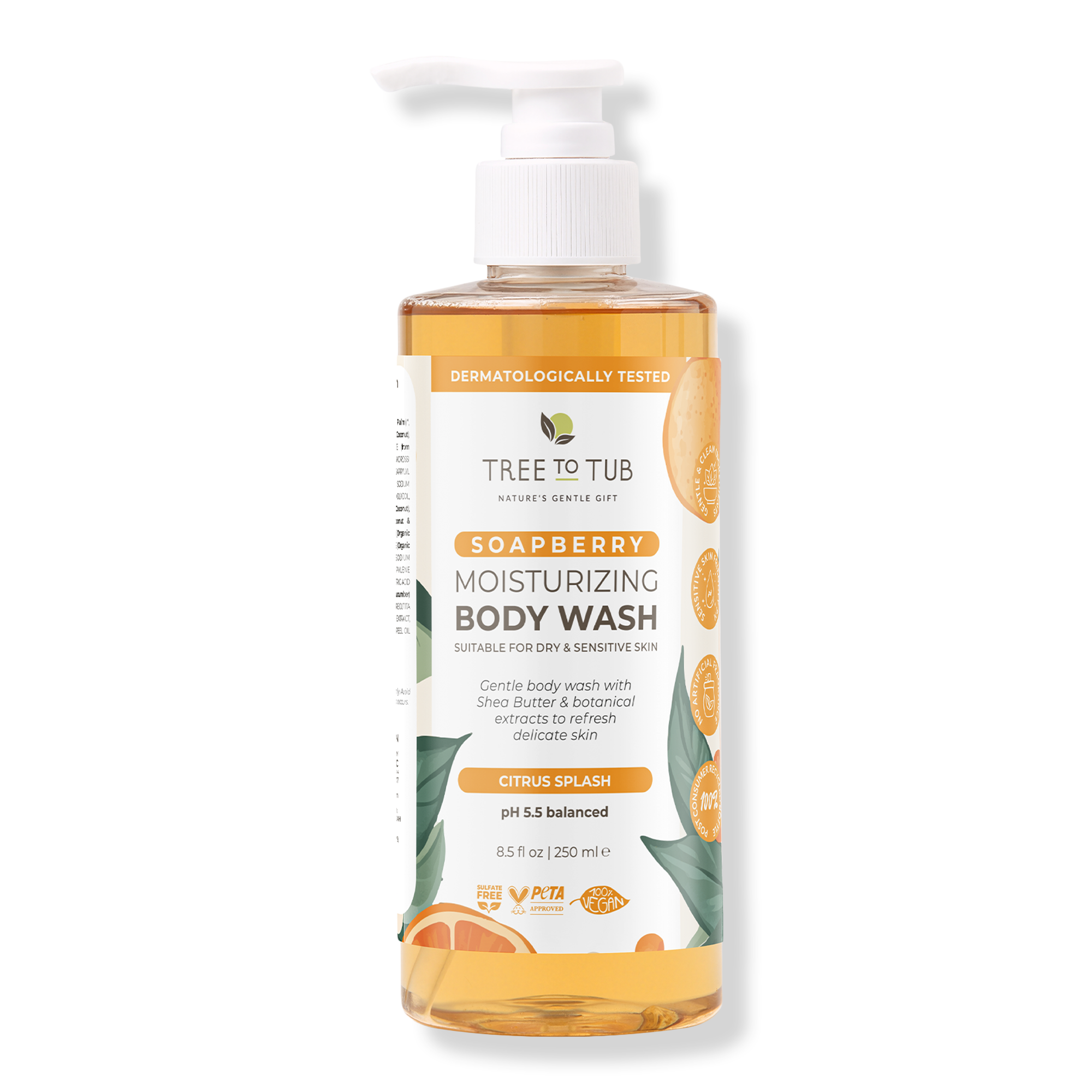Tree To Tub Soapberry Moisturizing Body Wash in Citrus Splash for Dry & Sensitive Skin #1