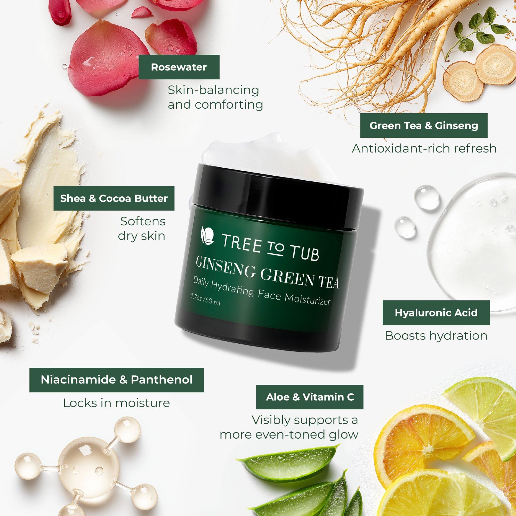 Крем для лица Tree To Tub с женьшенем и зелёным чаем для сухой и чувствительной кожи — фото 5