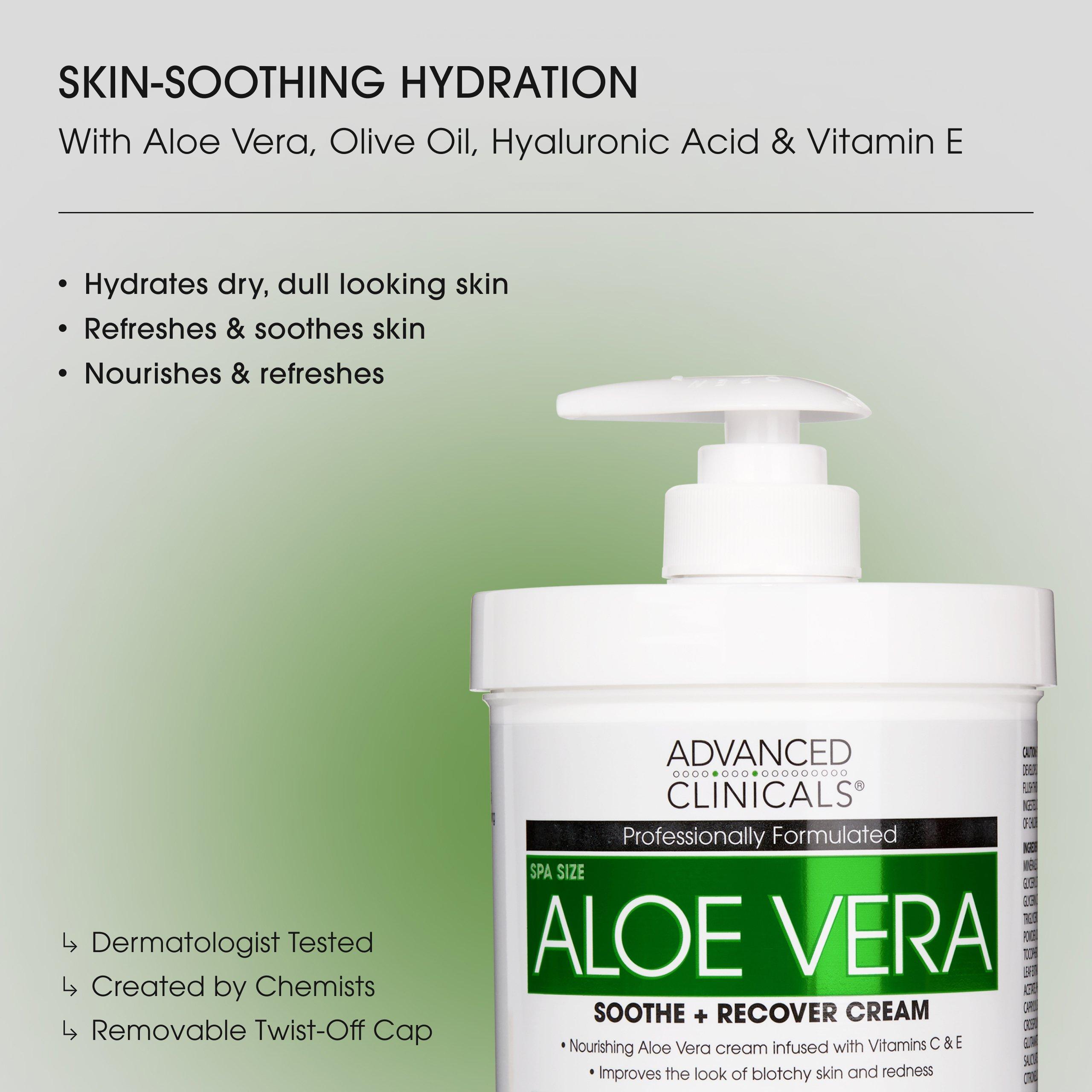 Advanced Clinicals Aloe Vera Soothe + Recover Cream — фото 3