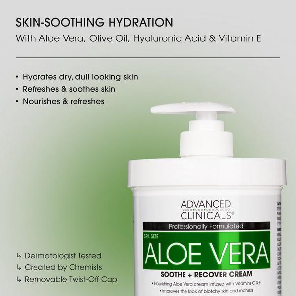 Advanced Clinicals Aloe Vera Soothe + Recover Cream #3