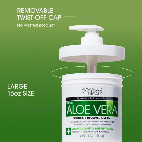 Advanced Clinicals Aloe Vera Soothe + Recover Cream #7