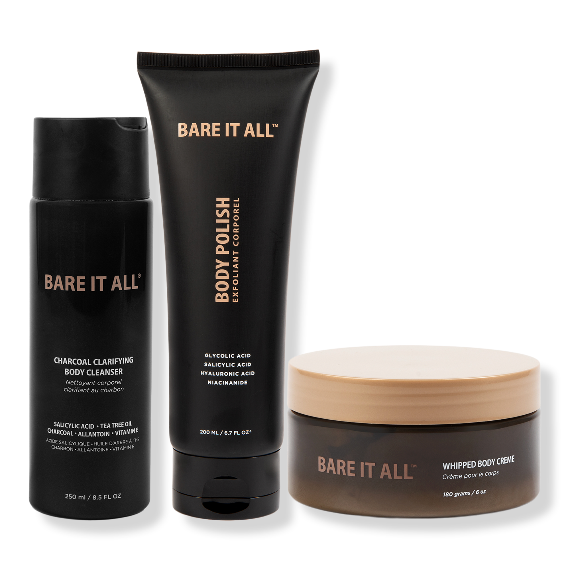 Bare It All 3 Step Essentials Clarifying Body Care Kit #1