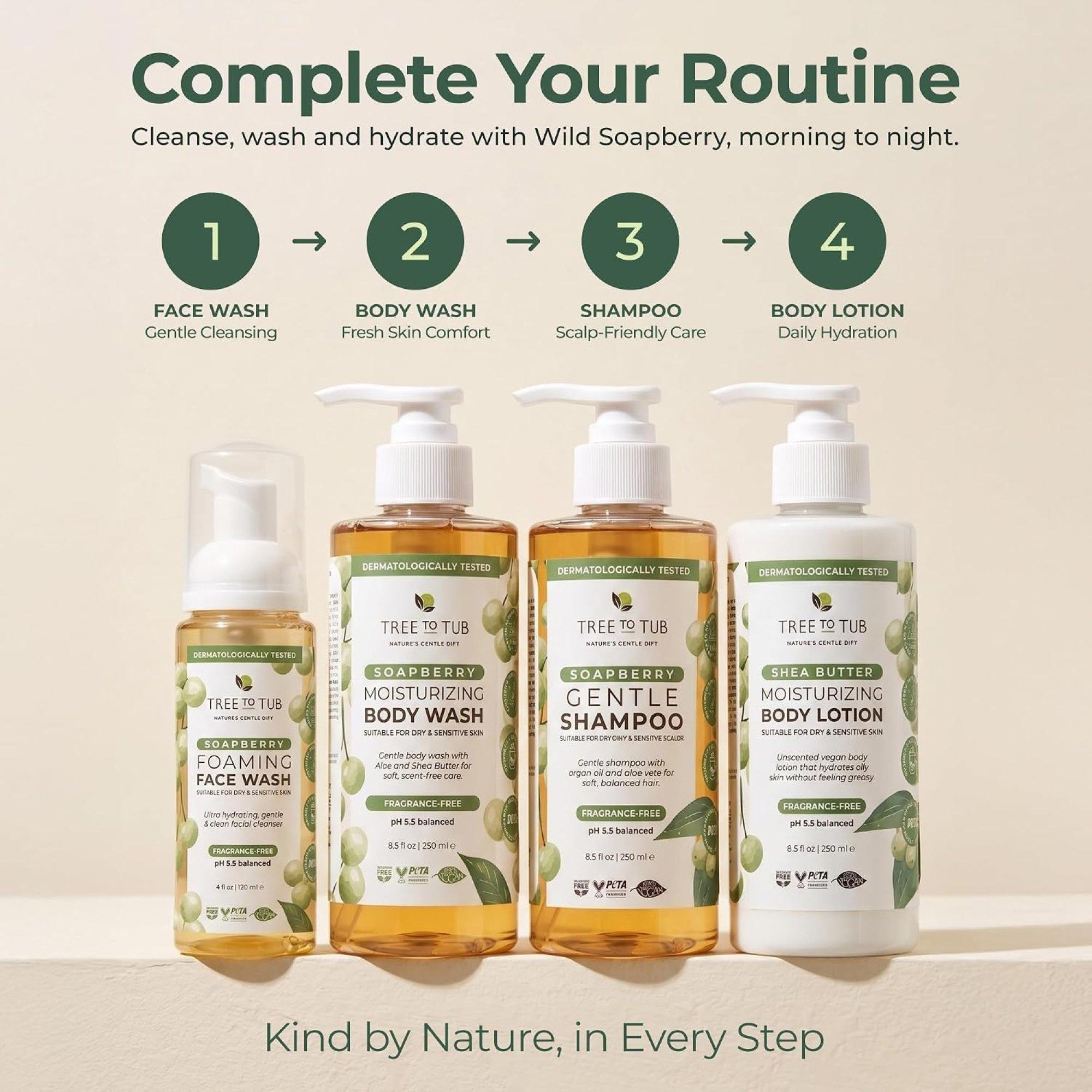 Пенка для умывания без отдушки Tree To Tub Soapberry для сухой и чувствительной кожи — фото 7