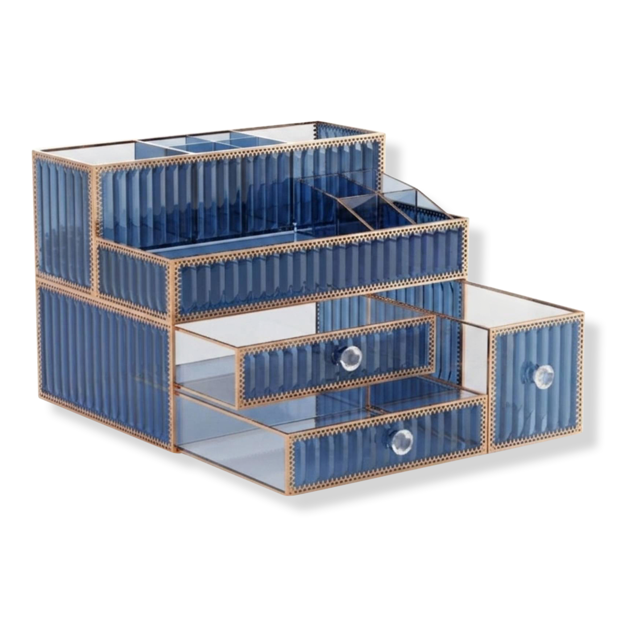Positive Vibes Multi-Purpose Tempered Glass Vanity Organizer #1