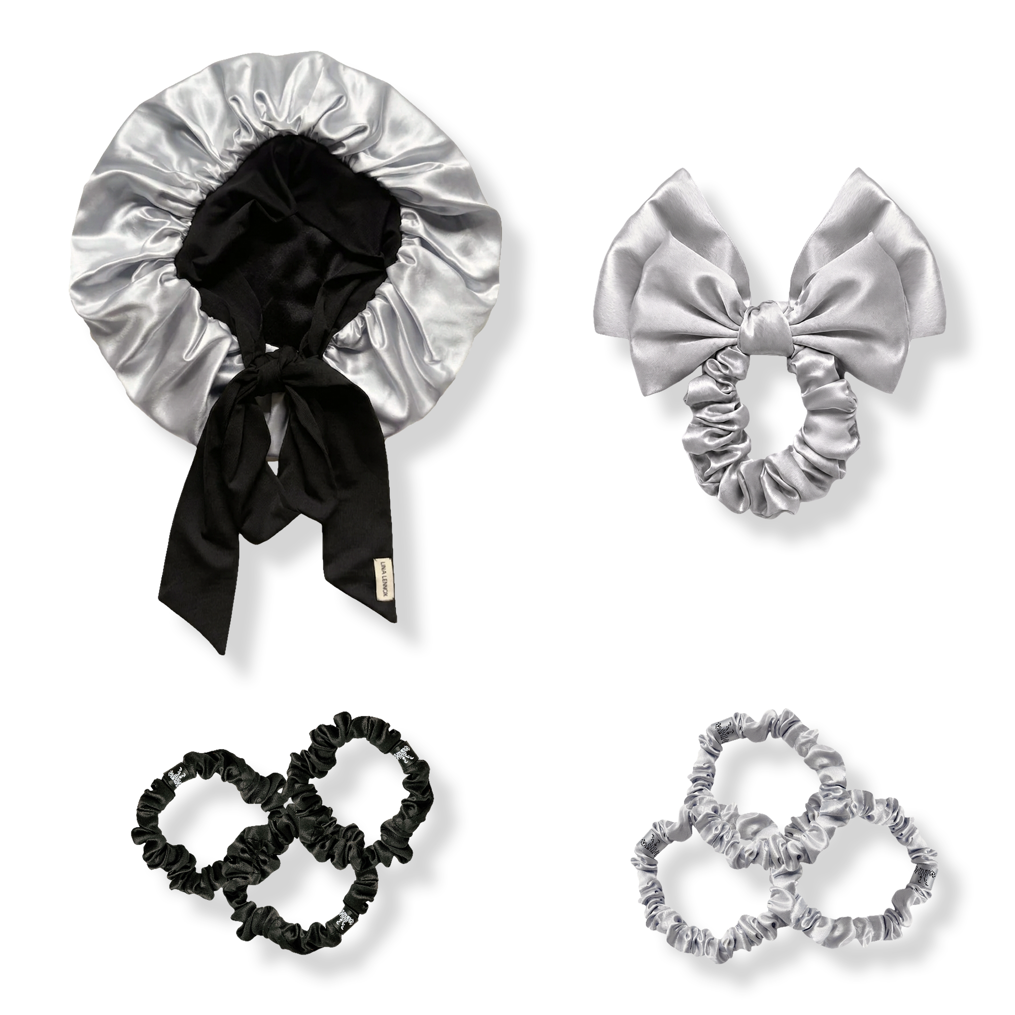 LINA LENNOX Organic Silk Silver + Black Edit #1