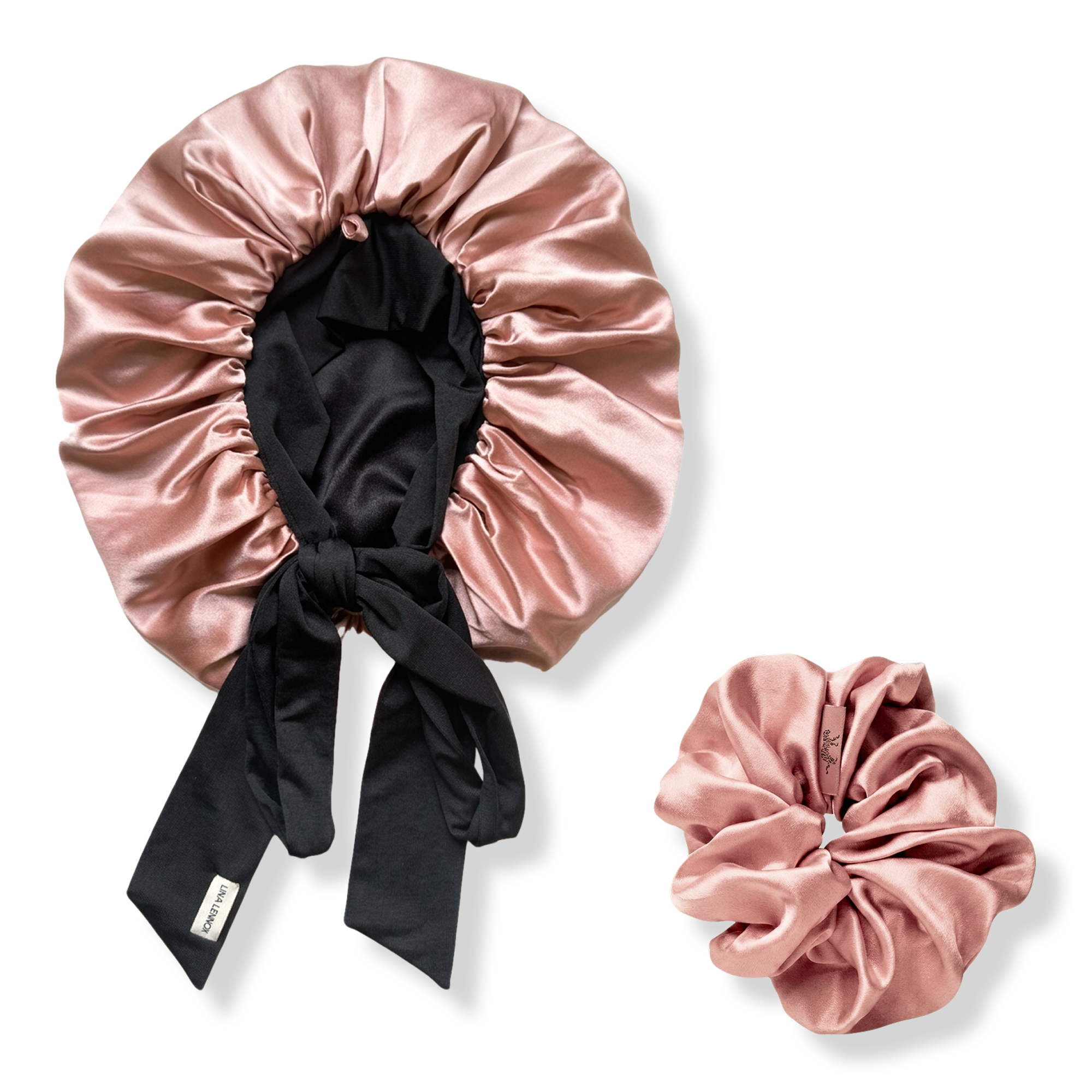 LINA LENNOX Organic Silk Soft Romance Bonnet & Scrunchie Set #1