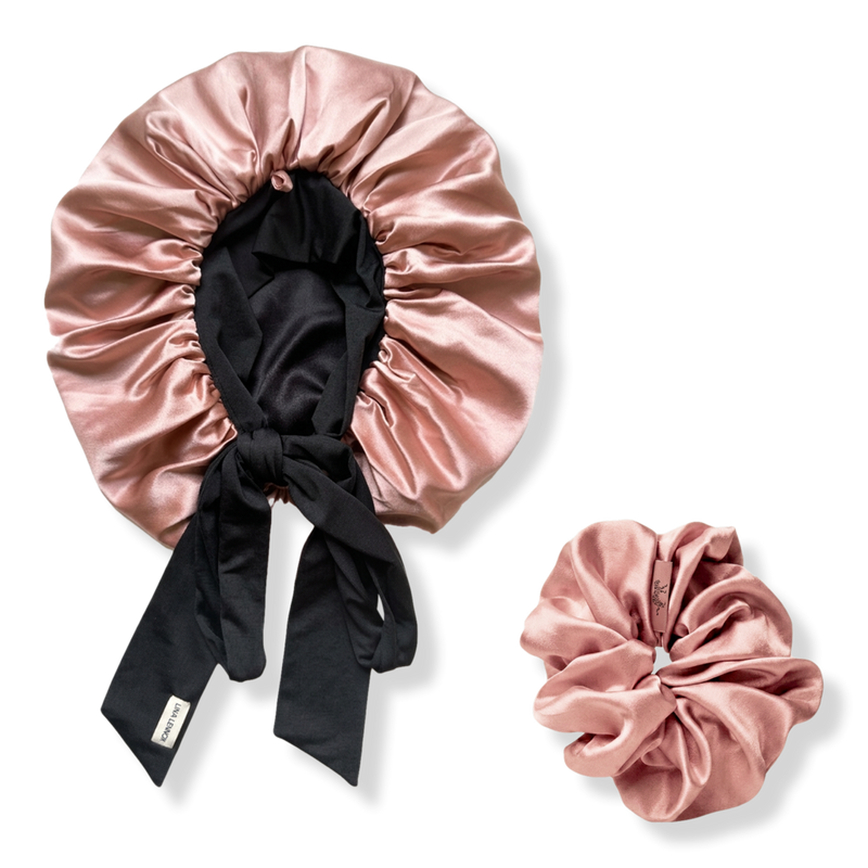 LINA LENNOX - Organic Silk Soft Romance Bonnet & Scrunchie Set