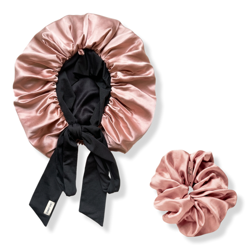 LINA LENNOX - Organic Silk Soft Romance Bonnet & Scrunchie Set