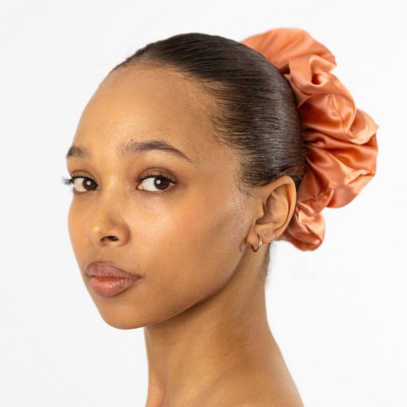LINA LENNOX - Peachy Coral Organic Silk Oversized Scrunchie | Ulta