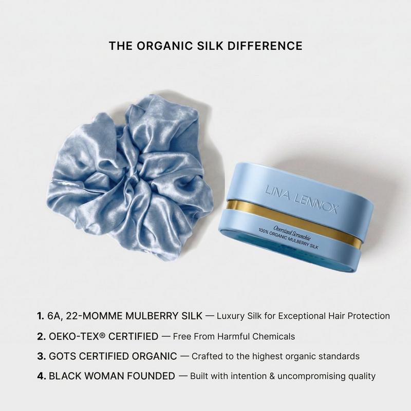 LINA LENNOX - Powder Blue Organic Silk Oversized Scrunchie | Ulta