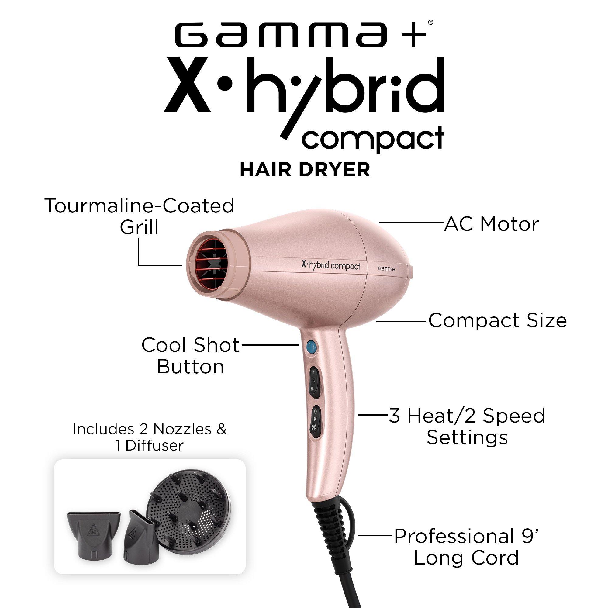 Фен GAMMA+ X-Hybrid Compact Professional Hair Dryer — фото 2