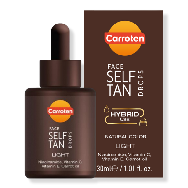 Carroten Face & Body Self Tan Drops Light, Natural Buildable Glow #1