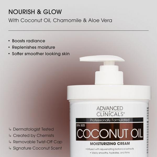 Advanced Clinicals Coconut Oil Moisturizing Dry Skin Body Cream #3