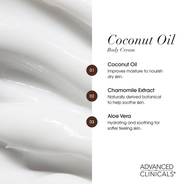 Advanced Clinicals Coconut Oil Moisturizing Dry Skin Body Cream #5