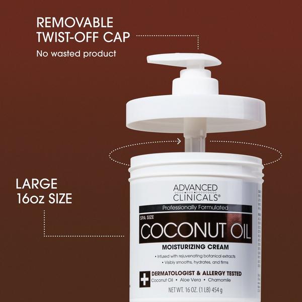 Advanced Clinicals Coconut Oil Moisturizing Dry Skin Body Cream #7