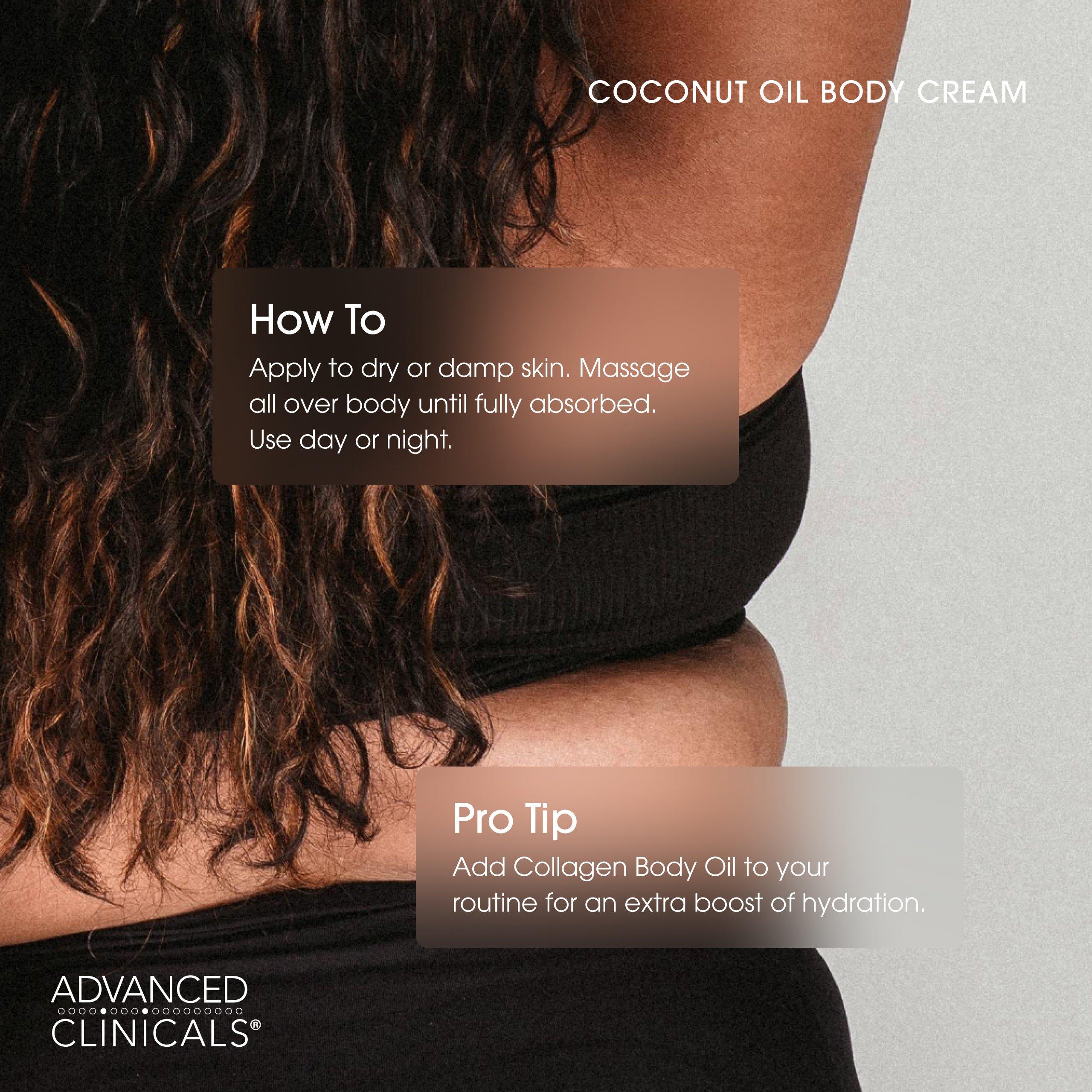 Advanced Clinicals Coconut Oil Moisturizing Dry Skin Body Cream — фото 8