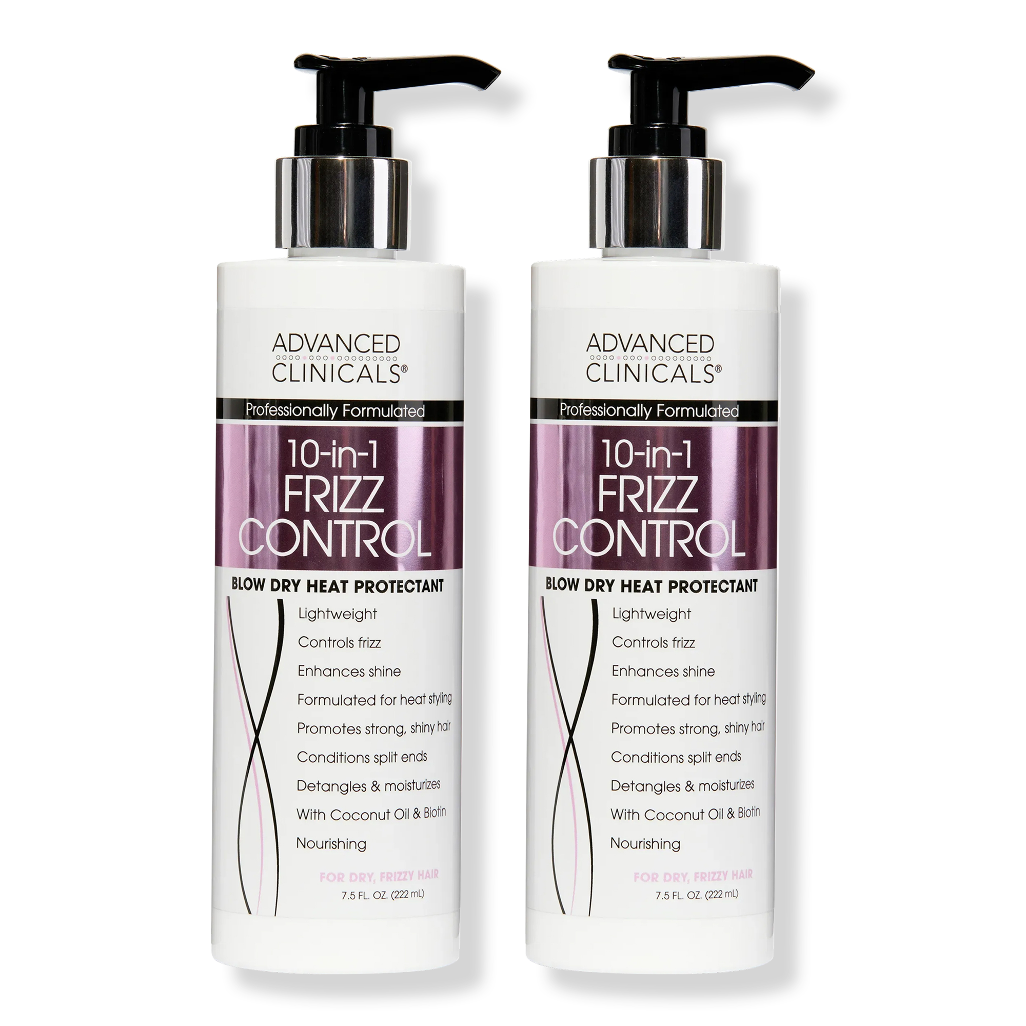 Advanced Clinicals 10-in-1 Frizz Control Blow Dry Heat Protectant Cream — фото 1