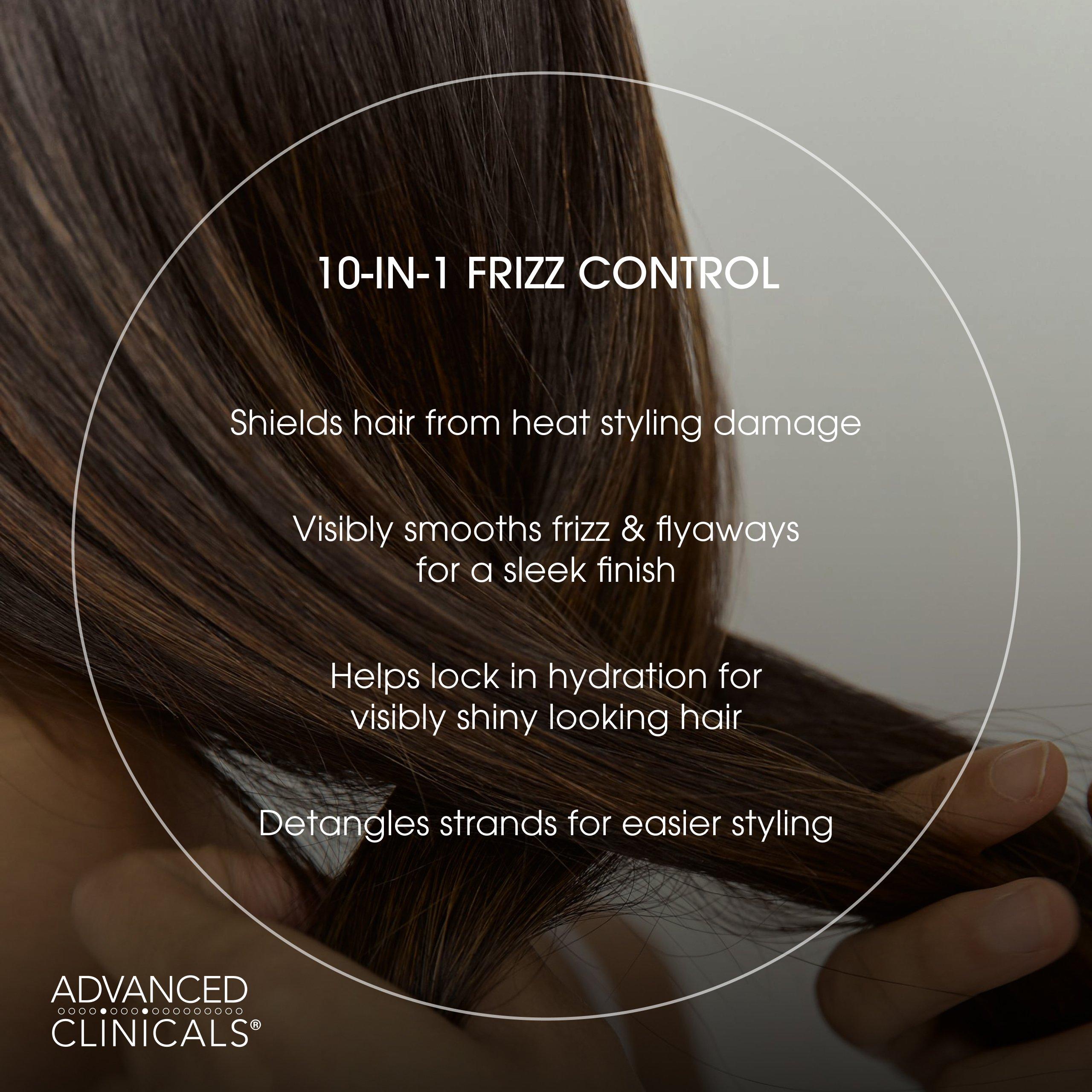 Advanced Clinicals 10-in-1 Frizz Control Blow Dry Heat Protectant Cream — фото 4