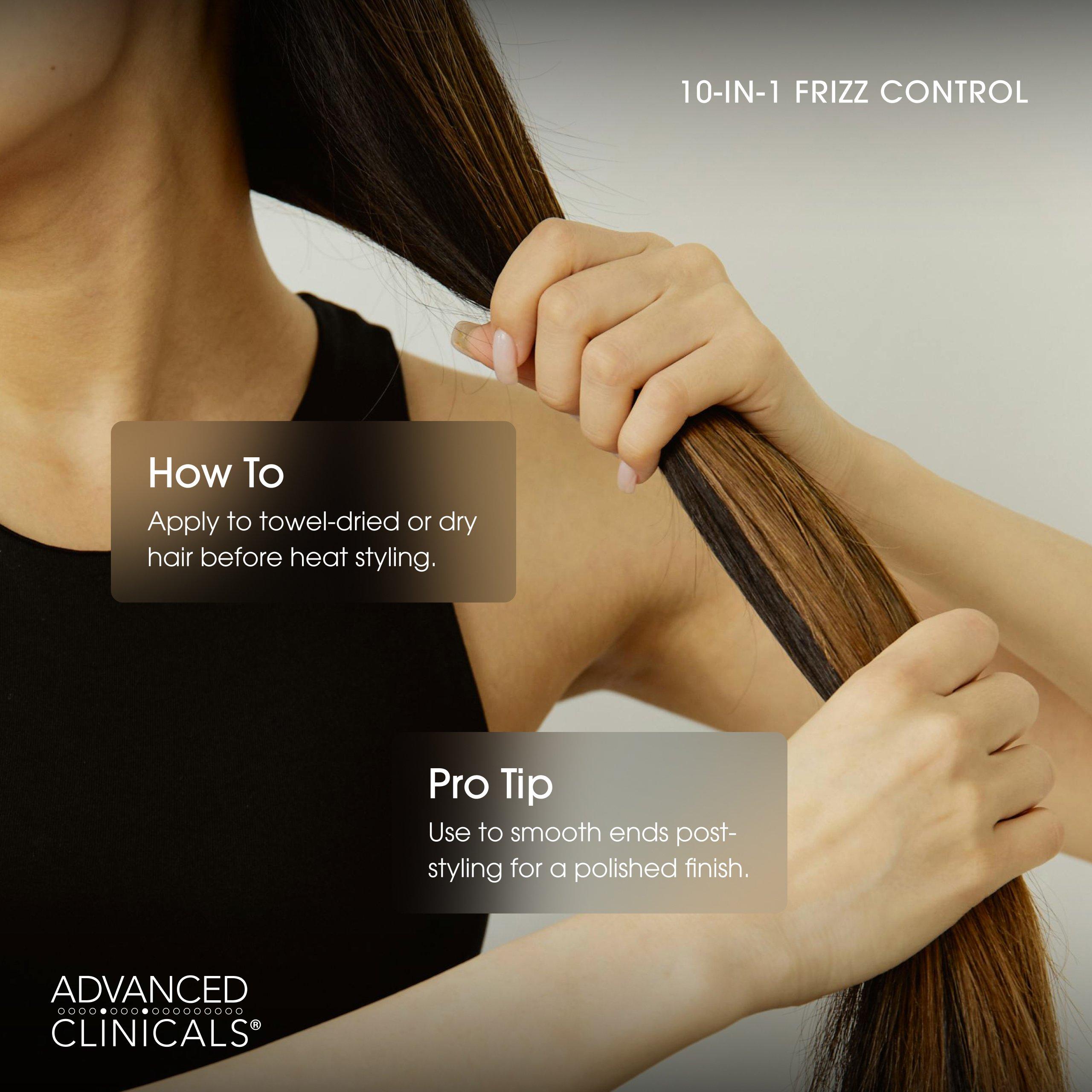 Advanced Clinicals 10-in-1 Frizz Control Blow Dry Heat Protectant Cream — фото 6