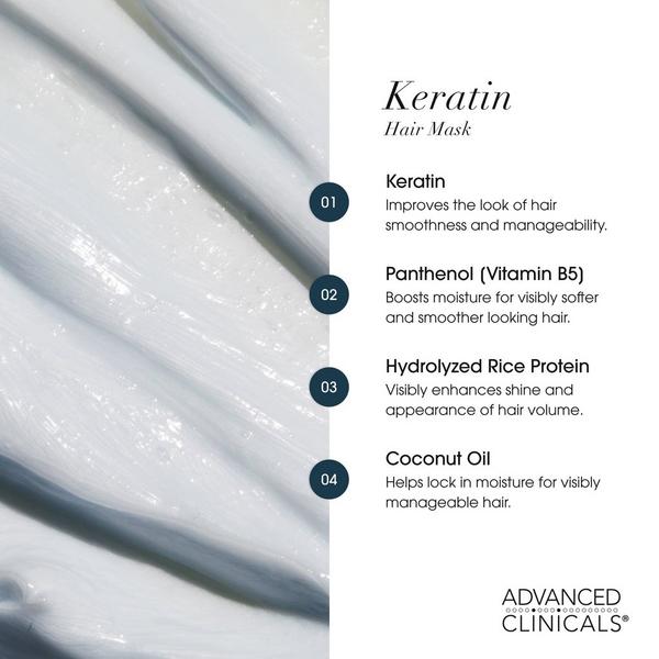 Advanced Clinicals Sleek + Smooth Keratin Hair Mask #4
