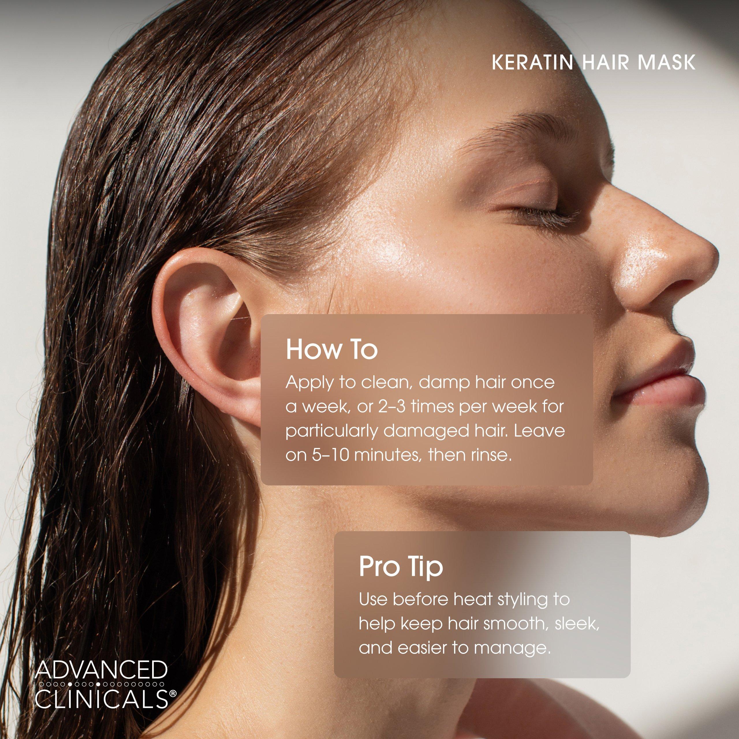 Advanced Clinicals Sleek + Smooth Keratin Hair Mask — фото 5