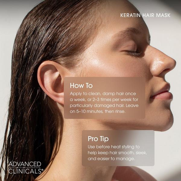 Advanced Clinicals Sleek + Smooth Keratin Hair Mask #5