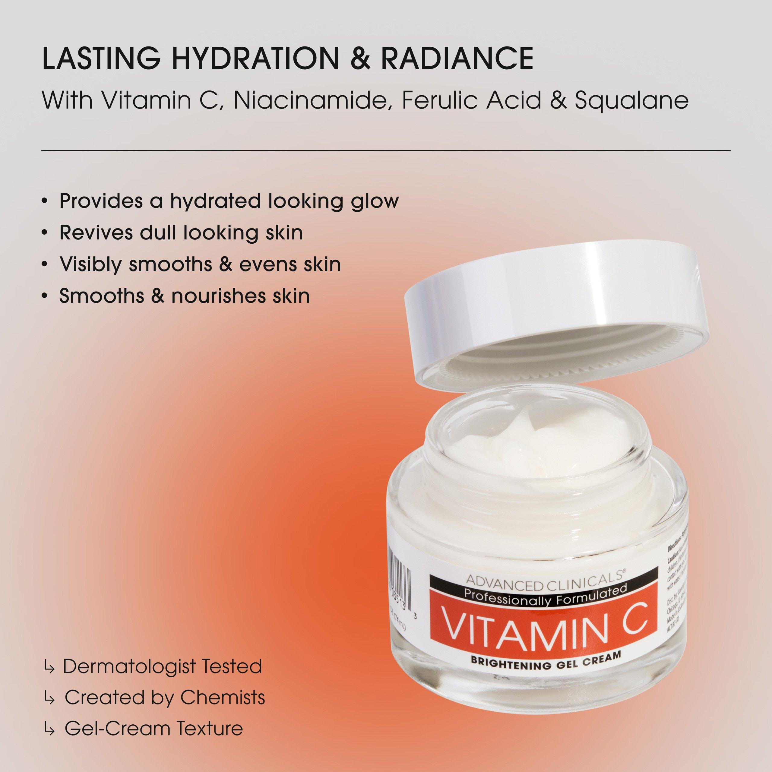 Advanced Clinicals Vitamin C Brightening Face Gel Cream — фото 2